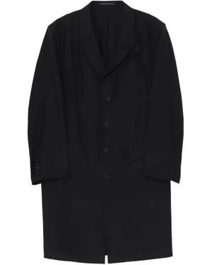 Yohji Yamamoto Single-Breasted Silk Suit - Black
