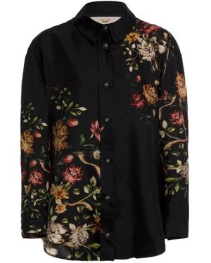 Agua Bendita Cecilia Paramo Floral Print Shirt - Black
