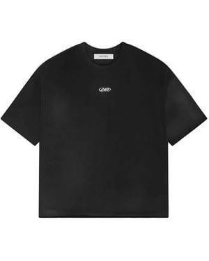 About Blank Raw Hem Ellipse T-Shirt - Black