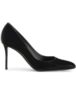 Giuseppe Zanotti Jakye 105mm エナメルレザーパンプス - ブラック