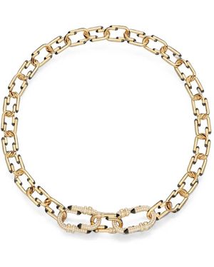 Nouvel Heritage Try Me Diamond And Enamel Necklace - Metallic