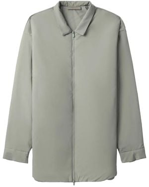 Fear Of God Logo-Print Padded Shirt Jacket - Grey