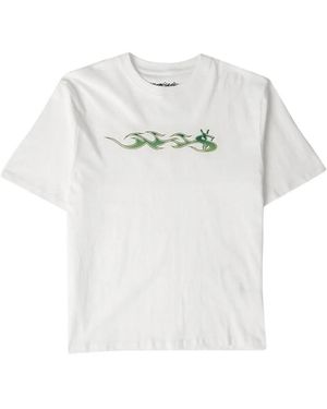 Yardsale Flame-Graphic T-Shirt - White