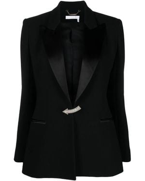 Chloé Blazer Con Spilla - Nero