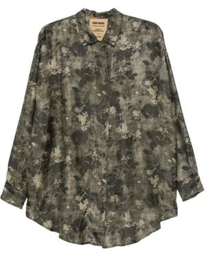 Uma Wang Tyesha Floral-Print Shirt - Green
