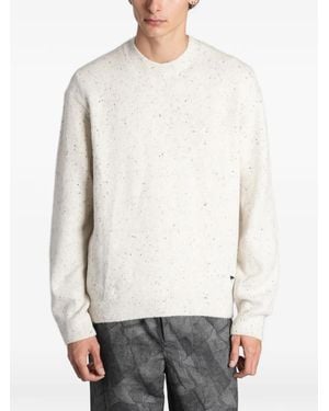 Maison Kitsuné Flecked-Knit Sweater - White