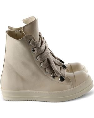 Rick Owens Jumbolace High-Top Trainers - Natural