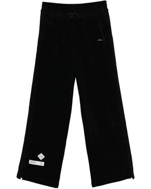 Musium Div. Logo-Appliqué Corduroy Trousers - Black