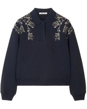 Ports 1961 Embellished Polo Top - Blue