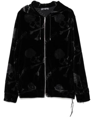 MASTERMIND WORLD スカル ジップアップ パーカー - ブラック