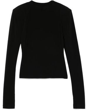 Norma Kamali Shoulder-Pads T-Shirt - Black