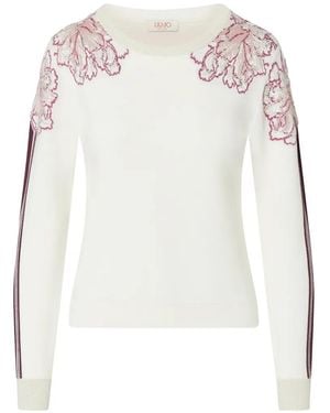 Liu Jo Jacquard Sweater - White