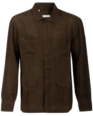 Salvatore Piccolo Giacca Con Tasche - Marrone
