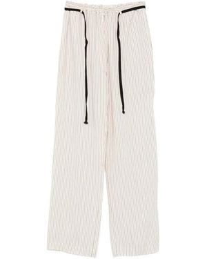 Barena Striped Drawstring Pants - White