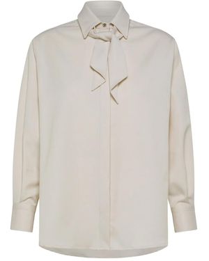 Cruna Yvonne Tie-Neck Shirt - White