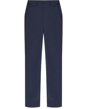 EA7 Logo-print tapered trousers - Azul