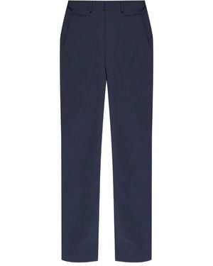 EA7 Logo-Print Tapered Pants - Blue