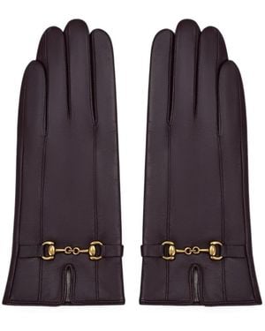POTAMY Guantes Con Detalle Horsebit - Morado
