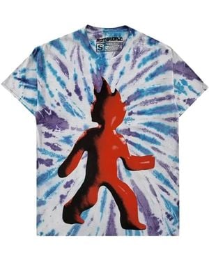 Travis Scott Tie-Dye Graphic-Print T-Shirt - Blue