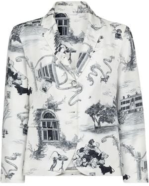 Thom Browne Long-Sleeves Blazer - Grey