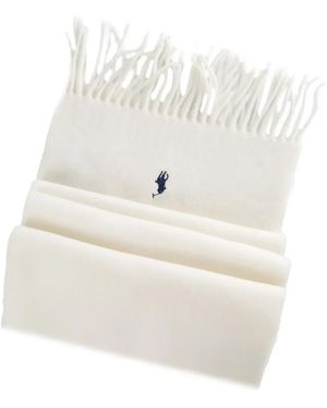 Polo Ralph Lauren Fringed-Edge Scarf - White