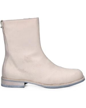 Our Legacy Waxed-Suede Boots - Natural