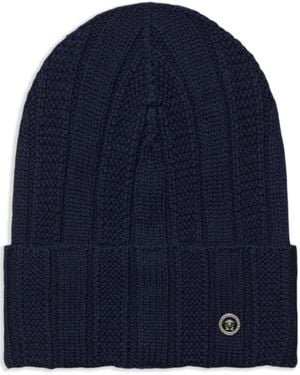 Versace Gorro Medusa de canalé - Azul