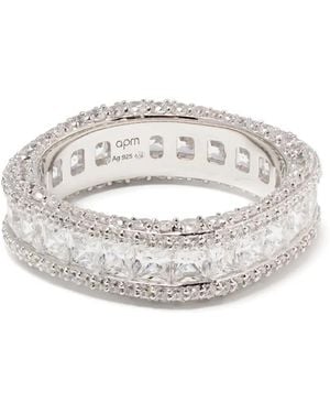 Apm Monaco Ring Mit Pavé - Weiß