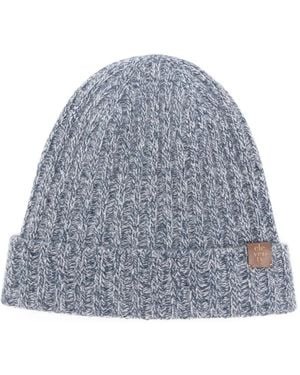 Eleventy Gerippte Beanie - Blau