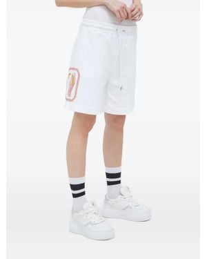 Iceberg Drawstring Graphic-Print Shorts - White