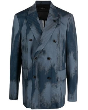 Amiri Double-Breasted Blazer - Blue