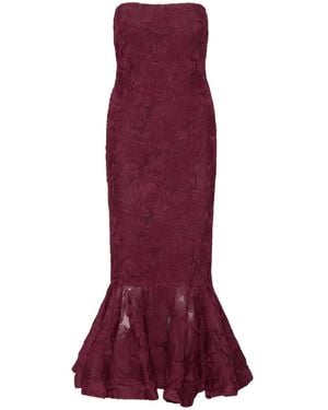 ROTATE BIRGER CHRISTENSEN Flower Mesh Flounce Dress - Purple