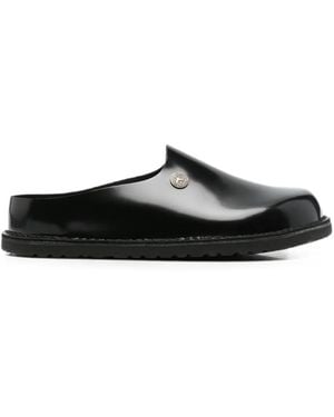 Birkenstock Mules De Cuero Amsterdam - Negro
