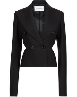 Nina Ricci Double-Breasted Blazer - Black