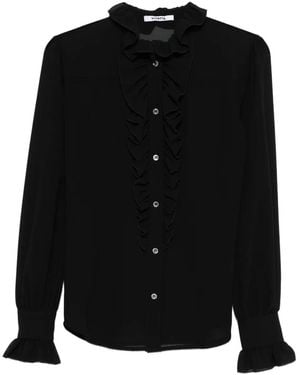 Vivetta Ruffled High-Neck Blouse - Black