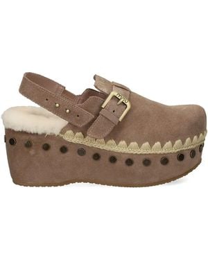 Mou 67Mm Stud-Embellished Mules - Brown