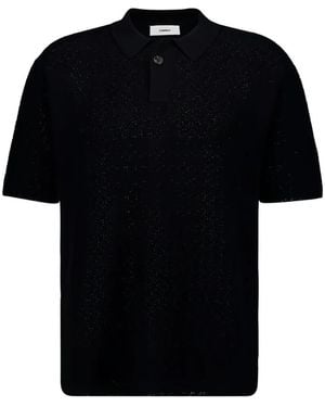 Homme by Michele Rossi Knit Polo Shirt - Black