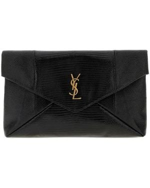 Saint Laurent Umhängetasche Mit Logo-Schild - Schwarz