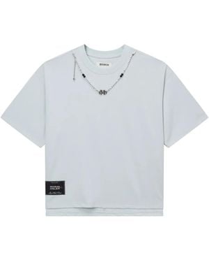 Musium Div. T-Shirt mit Kettendetail - Blau