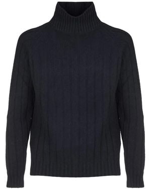 Roberto Collina Ribbed-Knit Roll-Neck Sweater - Blue