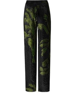 Johanna Ortiz Hose mit Palmen-Print - Schwarz