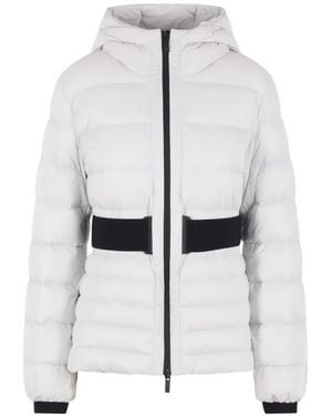 Moncler Belted Quilted Jacket - White