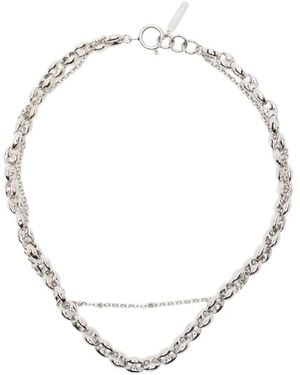 Justine Clenquet Ibra Layered Chain Necklace - White