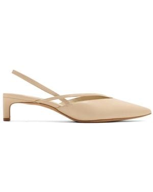 Vince Criss-Cross Slingback Court Shoes - Natural
