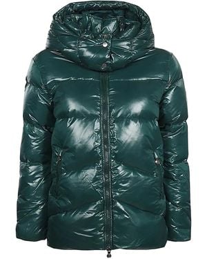 Pyrenex Hooded Zip-Up Down Jacket - Green