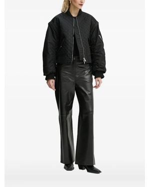 Stand Studio Diamond-Quilted Bomber Jacket - Black