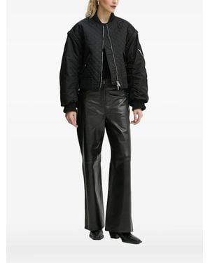 Stand Studio Diamond-Quilted Bomber Jacket - Black