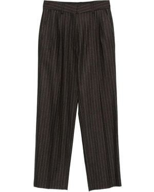 Blazé Milano Lady Maud Fox Pinstriped Tailored Trousers - Black