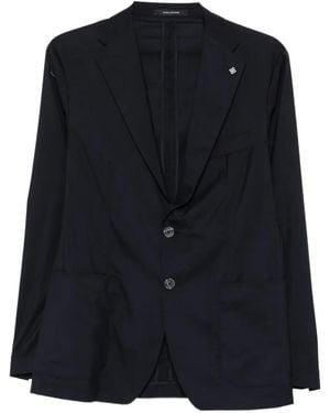 Tagliatore Two-Button Patch-Pocket Blazer - Blue