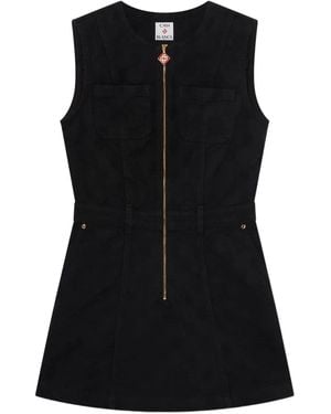 CASABLANCA Zip-Pocket Mini Dress - Black